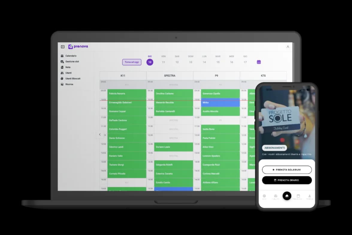 Prenova App e Pannello Admin